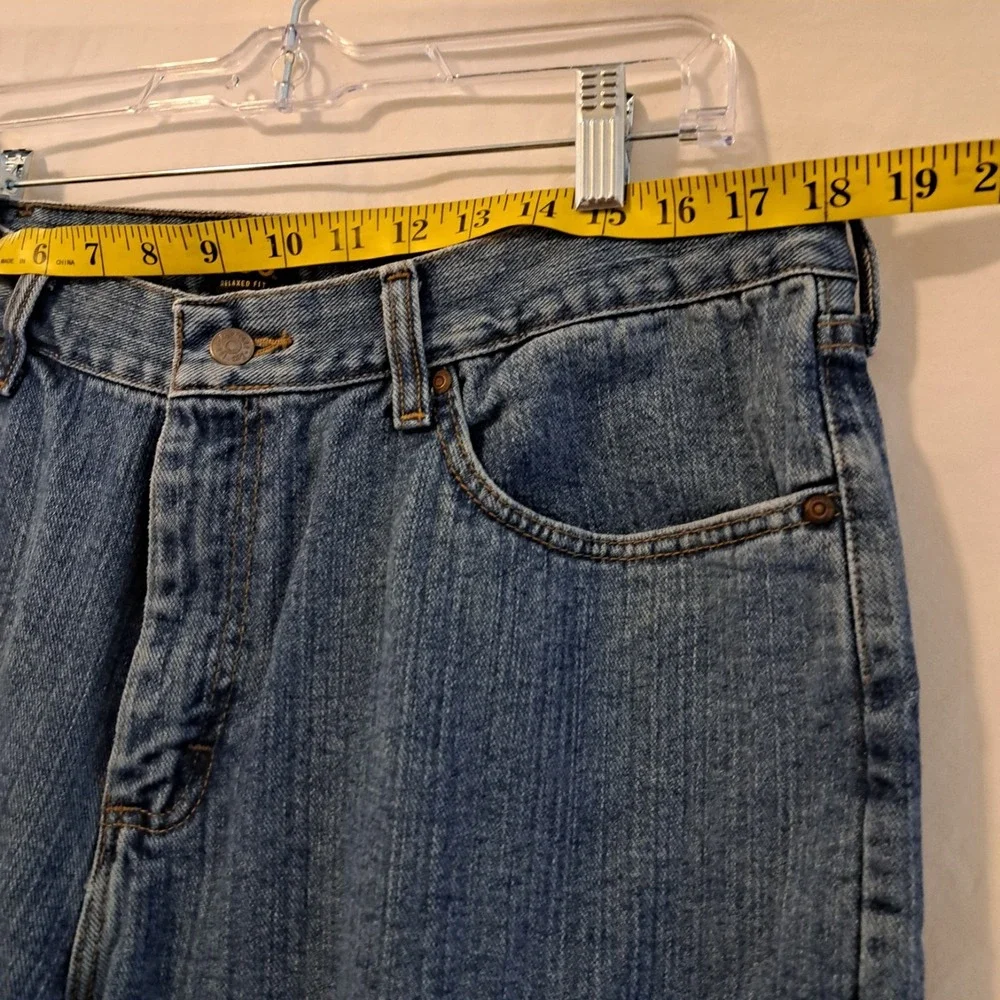 Lee Jeans Mens 38x29 Blue Relaxed Fit Straight Leg Denim Classic 90s Style‎